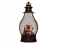 Новогодний снежный фонарь Санта с подарками, Peha Magic