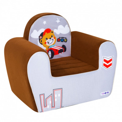 Бескаркасное (мягкое) детское кресло серии "Экшен", Гонщик, цвет Шо...