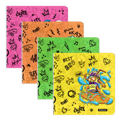 Набор пластиковых обложек ErichKrause® Funny Monsters для учебников, с клеевы...