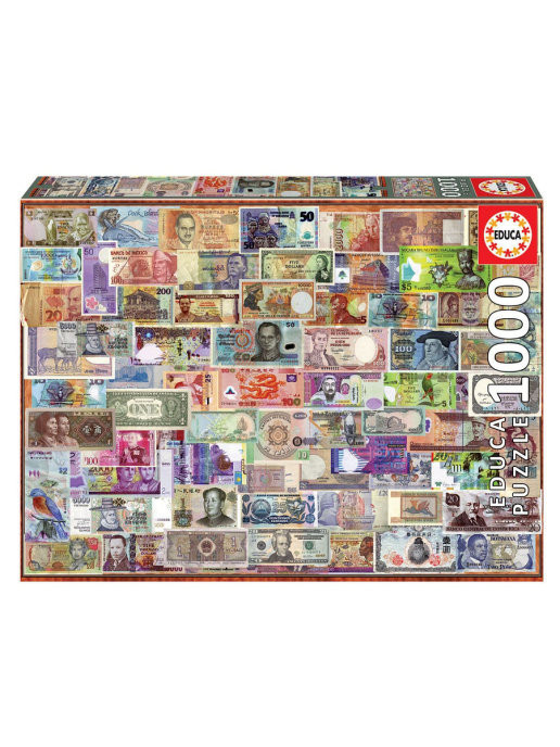 Пазл для детей "Мир банкнот", 1000 деталей