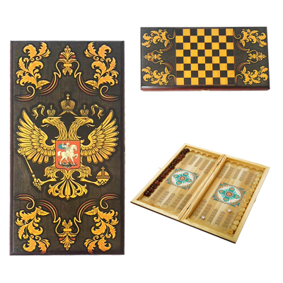 Нарды "Державные"  в деревянной коробке, большие