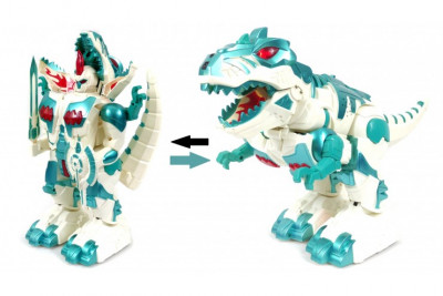 Робот трансформер динозавр Tyrant Dragon на пульте управления (Свет, звук, пар)