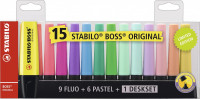 Набор текстовыделителей Stabilo Boss Original настольный, 15  цветов
