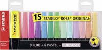 Набор текстовыделителей Stabilo Boss Original настольный, 15  цветов