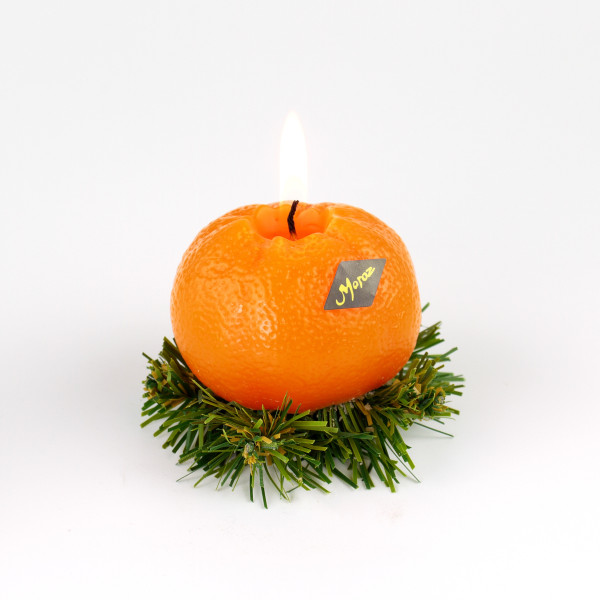 Новогодняя свеча "Мандарин"