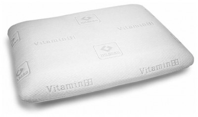 Подушка ортопедическая Vitamin plus, Hilberd, белая/голубая