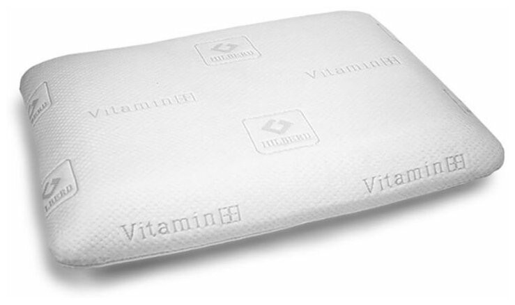 Подушка ортопедическая Vitamin plus, Hilberd, белая/голубая