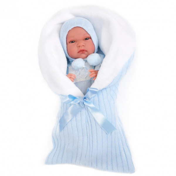 Кукла-младенец Диана в голубом, 33 см