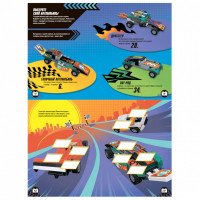 Книга с наклейками и игрушкой (конструктор 3 в 1 авто 50 элементов) LEGO Iconic - Собирай и Наклеивай! Автомобили (упаковано в картонную подарочную коробку)