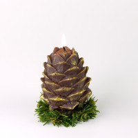 Новогодняя свеча "Шишка на елке"