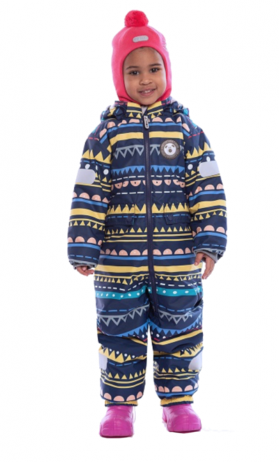 Комбинезон детский демисезонный, геометрический принт,  Björka