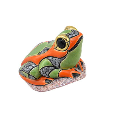 Статуэтка керамическая Лягушка на листе