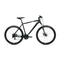 Хардтейл велосипед 27,5" Forward Apache 27,5 2.2 D AL черный матовый/ярко-зеленый 2022 г