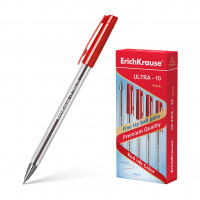 Ручка шариковая ErichKrause® ULTRA-10, цвет чернил красный (в коробке по 12 шт.)