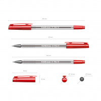 Ручка шариковая ErichKrause® ULTRA-10, цвет чернил красный (в коробке по 12 шт.)