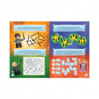 Набор книг с игрушкой и панорамой LEGO Harry Potter - Дуэль Волшебников: Поттер против Малфоя (2 книги с рассказами и заданиями, раскладная 2-х сторонняя панорама и 2 минифигурки, упакованы в картонную подарочную коробку)