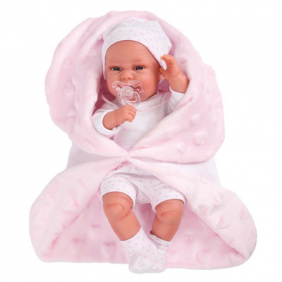 Кукла-младенец Фатима на розовом одеяльце, 33 см