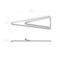 Скрепки металлические никелированные ErichKrause® треугольные, 25мм (коробка 100 шт.)