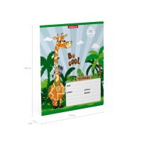 Тетрадь школьная ученическая ErichKrause® Cool Giraffe, 18 листов, клетка (в плёнке по 10 шт.)_MIX-PACK