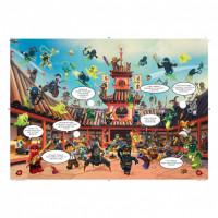 Набор книг с игрушкой и панорамой LEGO Ninjago - Миссия Ниндзя: Гармадон против Ллойда (2 книги с рассказами и заданиями, раскладная 2-х сторонняя панорама и 2 минифигурки, упакованы в картонную подарочную коробку)