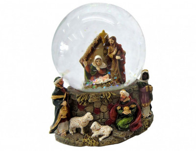 Снежный шар Святое семейство-дары волхвов