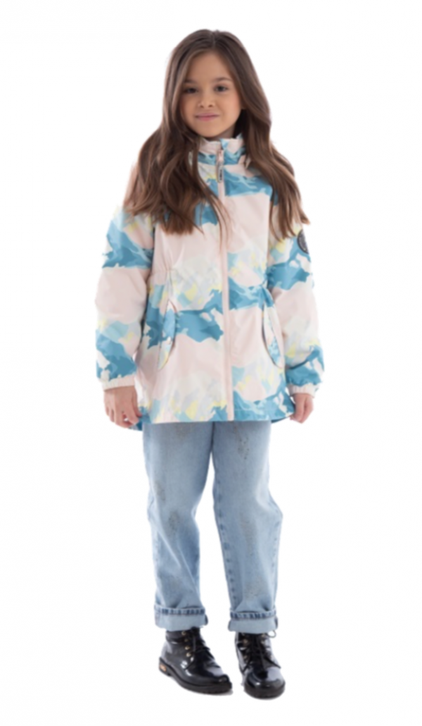 Куртка детская для девочки, принт абстрактный, Björka