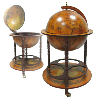 Глобус-бар напольный на колесиках, диаметр 45 см