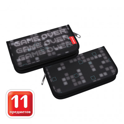 Пенал-книжка с наполнением ErichKrause® 110x205x25мм Game Over