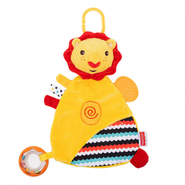 Погремушка Дуду Fisher Price "Львёнок", плюшевая игрушка для детей, игровая развивающая