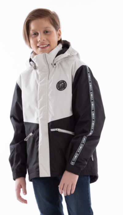 Куртка детская для мальчика, цвет черно-белый, Björka