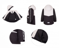 Куртка детская для мальчика, цвет черно-белый, Björka