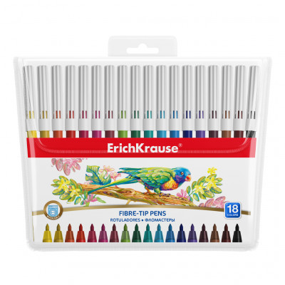 Фломастеры Erichkrause® Washable 18 цветов