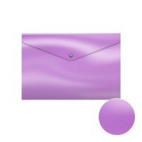 Папка-конверт на кнопке пластиковая ErichKrause® Glossy Candy, A4, полупрозрачная, ассорти (в пакете по 12 шт.)