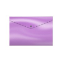 Папка-конверт на кнопке пластиковая ErichKrause® Glossy Candy, A4, полупрозрачная, ассорти (в пакете по 12 шт.)