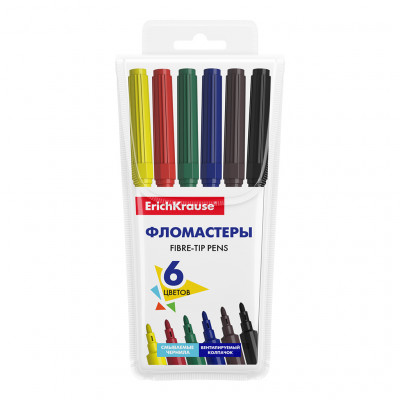Фломастеры ErichKrause® Basic 6 цветов