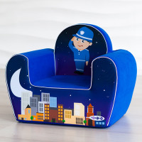 Бескаркасное (мягкое) детское кресло серии "Экшен", Полицейский