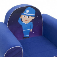 Бескаркасное (мягкое) детское кресло серии "Экшен", Полицейский