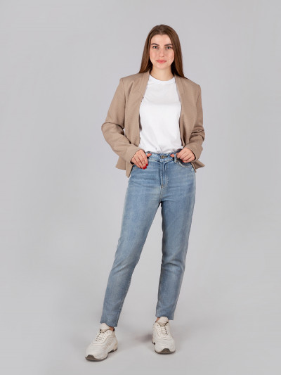 Джинсы женские МОМ, цвет светло-синий