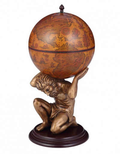 Глобус-бар напольный Атлант, диаметр сферы 42 см, Ptolemaeus