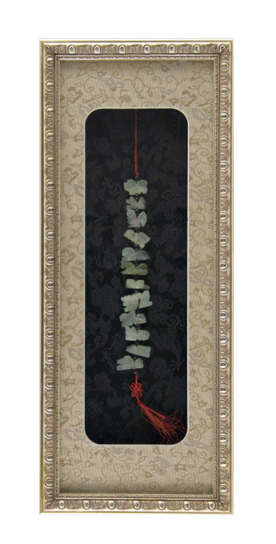Картина фэн шуй интерьерная Нефритовые знаки зодиака, размер 17x40 см