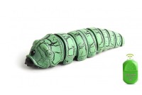 Интерактивная игрушка гусеница на батарейках зеленая