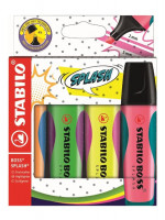 Stabilo Boss Splash набор маркеров-текстовыделителей 4 цвета, в картонном футляре