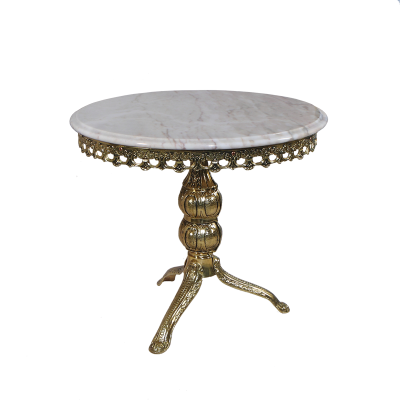 Столик Редонда большой с мраморной столешницей, золото