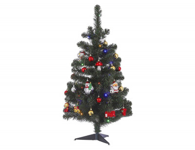 Настольная ёлка с игрушками НОВОГОДНИЙ ALL INCLUSIVE, 30 разноцветных LED-огн...