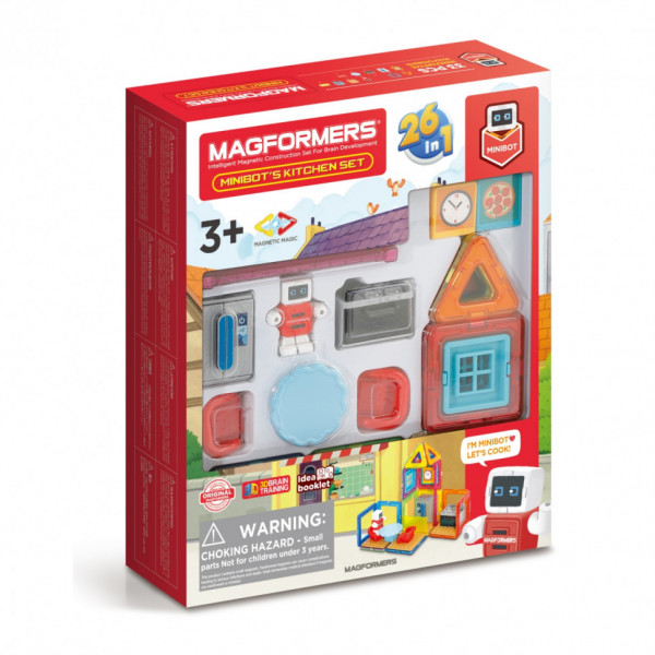 Магнитный конструктор MAGFORMERS Minibot's Kitchen Set 33 дет. 705010