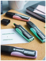 Набор текстовыделителей Stabilo Green Boss Pastel 4 цветная упаковка, картонная коробка. Цвета: бирюзовый, мятный, розовый, лавандовый.