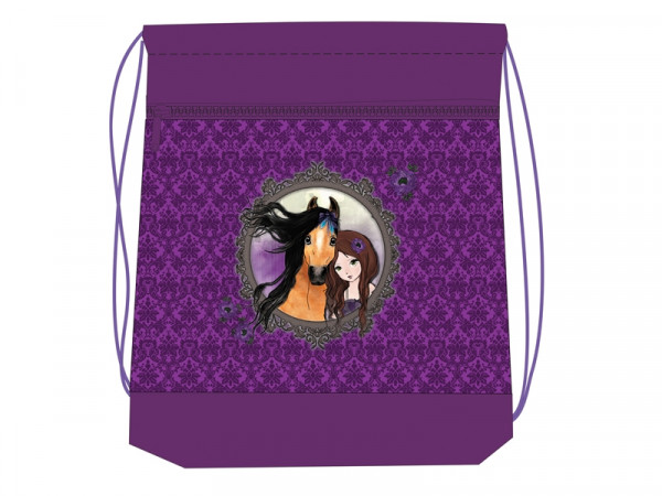 Мешок-рюкзак для обуви Belmil "FRIENDS 4EVER" с вентиляционной сеткой и объемным карманом на молнии, размеры 35х43 см