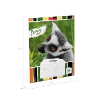 Тетрадь школьная ученическая ErichKrause® Lemur Style, 18 листов, клетка (в плёнке по 10 шт.)