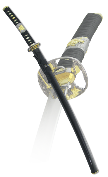 Катана самурайский меч черные ножны