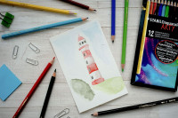 Набор акварельных карандашей Stabilo Aquacolor Arty 12 цветов, картонный футляр